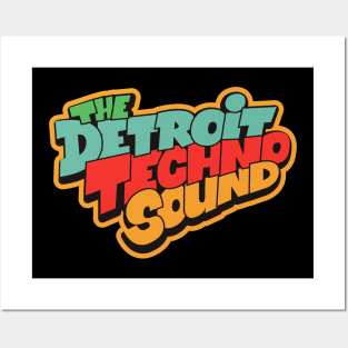 The Detroit Techno Sound  - Awesome Detroit Techno Typography Posters and Art